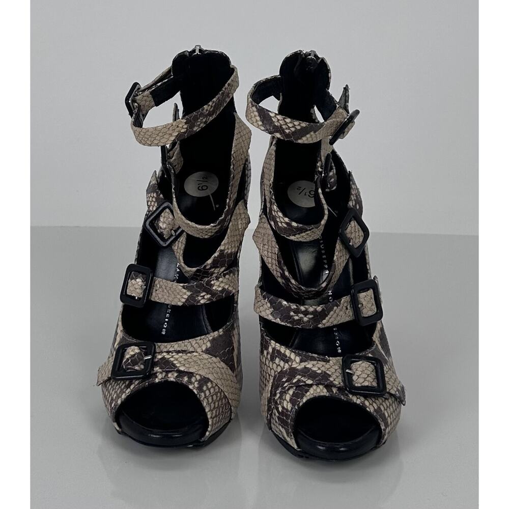 Barbara Bui Platform Strap Sandals Python Embosse… - image 2